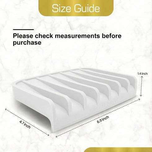 Counter Effilogic Silicone Sponge Holder Self-Draining Kitchen Sink Organizer, Quick Dry Mat and Protector Dishwashing