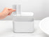 Brabantia Renew Bathroom Caddy (White), Compartments for Toothbrushes, Soap, Nonslip Base with Drainage Holes