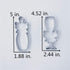 LILIAO Stainless Steel Champagne and Champagne Glass with Ribbon Cookie Cutter for Wedding/Engagement