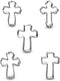 Cross Cookie Cutter Set - 4 Inch Stainless Steel - 5 Pieces in Different Shapes