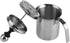 Manual Milk Creamer Frother, Stainless Steel Hand Pump Double Mesh Blender for Coffee Foamer, 400ML
