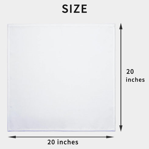 Restaurant Cloth Napkins, Set of 12 Pack, Commercial Quality 20 x 20 Ins, MJS Linen Washable Table Napkins