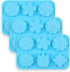 homEdge 6-Cavity Silicone Flower Mold, Set of 3PCS, Non-Stick Tulip Daisy for Candy Chocolate Jelly