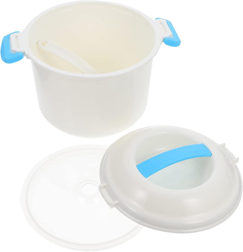 UPKOCH Microwave Vegetable Steamer, Round Microwave Food Container for Rice, Chicken, Pasta, Vegetables 18X18X15CM