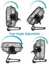 xasla 4 Inch Mini USB Desk Fan (Black), Quiet Fan with Metal Construction, Strong Airflow, 360° Adjustable Tilt Angle