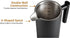 Miuly French Press Coffee Maker, 21Oz, Stainless Steel, 3 Level Filtration, Double Wall Insulated