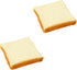 2PCS 4.33 Inches Fake White Toast Slices Realistic Artificial Bread Decor for