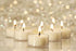 Ner Mitzvah Tea Light Candles, 100 Bulk Pack, White Unscented Tealight Candles in Clear Cup