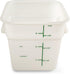 Carlisle FoodService Products Squares Square Food Storage Container with Stackable Design for Catering, Buffets, Restaurants, Plastic, 4 Quarts, White