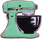 Cake Mixer Enamel Pin, Cute Mint Green Kitchen Appliance Pin for Bakers, Chefs, and Cooking Enthusiasts