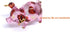 Handmade Mini 2" Blown Glass Pig Figurine, Pink with 22K Gold Accents, Unique Gift Ideas and Decor No.2