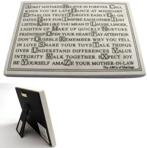 TGLLC Abc's of Marriage Alphabet Marble Wall Plaque