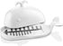 DOWAN Porcelain Butter Dish With Cutting Measuring Line, Large Whale Butter Dish