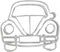 BEETLE BUG CAR FRONT VIEW HIPPIES LOVEBUG COOKIE CUTTER MADE IN USA