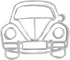 BEETLE BUG CAR FRONT VIEW HIPPIES LOVEBUG COOKIE CUTTER MADE IN USA