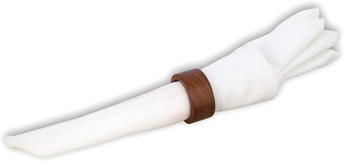 Handmade Wood Napkin Ring Set, Set of 6 Napkin Rings (Wood)