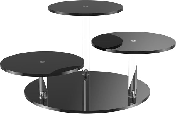 NiHome Black Acrylic Display Stand for LEGO Botanical Collection Sets, Multi-Tier Showcase