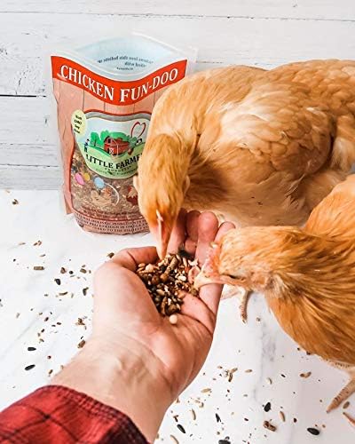 (3 lbs) LITTLE FARMER PRODUCTS Chicken Fun-DOO Non-GMO, Soy-Free Chicken Treat | Premium Poultry Meal Worm, Vegetable