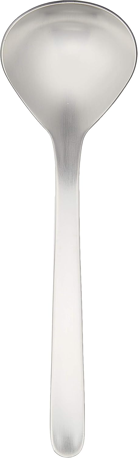 Sori Yanagi #1250 Soup Spoon, Made in Japan, 6.7 inches (17 cm), Stainless Steel