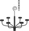 smtyle Black Outdoor Chandelier for Gazebo Set of 6 Tealight Candle Metal