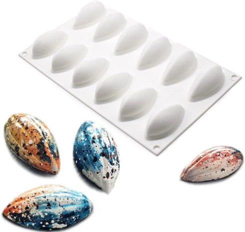 Quenelle Silicone Molds, Sea Shells Cake Mold, French Dessert Mousse Baking Non-stick Decoration Bakeware