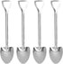 Ice Cream Spoon, Stainless Steel Cute Shovel Spoon, Reusable Sugar Dessert Cake Spoon for Home Cafe (4 Pointed Shovel)