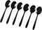 16-Piece Small Black Stainless Steel Teaspoon Set