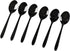16-Piece Small Black Stainless Steel Teaspoon Set