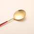 Salad Servers Set, 11.41 Inch Spoon and Fork, 18/10 Stainless Steel with Titanium Plating (Red Gold)