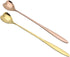 Heart Shaped Couple Long Cafe Cheese Spoon, 7 Inches Stainless Steel (1 Pair)