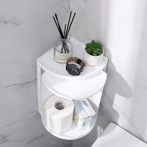 Multifunction Bathroom Kitchen Corner Locker Cosmetic Storage Rack Cabinet Storage Shelf Rotating Triangle Shelf