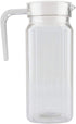 Fdit Acrylic Transparent Juice Bottle - Striped Water Jug with Lid for Homemade Juice & Cold Tea, 800ML