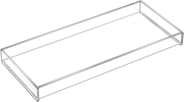 MaxGear Vanity Tray, Clear Acrylic Bathroom Organizer for Soap, Towel, Tissue, Candle, Plant (11.8 × 5 × 1.2 inch)