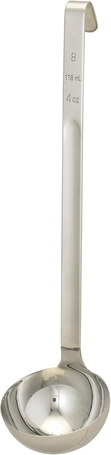 HIC Kitchen 4-Ounce Capacity Single-Piece Ladle, 18/8 Stainless Steel