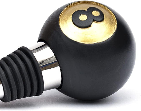 Iron & Glory Wine Stopper 8-Ball | Decorative Wine Stoppers & Kitchen Gadgets | Luxury Bottle Stopper Wine Accessories | Wine Gifts | Reusable Liquor, Champagne & Wine Saver | Gifts For Wine Lovers by Iron And Glory