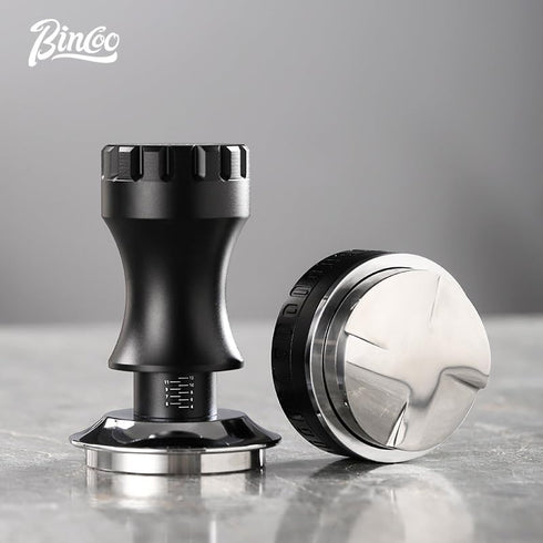 Bincoo Espresso Tamper 58mm, Adjustable Depth Stainless Steel Base Tamper for Barista Home, Fits 58mm Portafilters