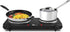 Elite Gourmet EDB-302BF# Electric Hot Plate, Countertop Double Cast Iron Burner, 1500 Watts, Black