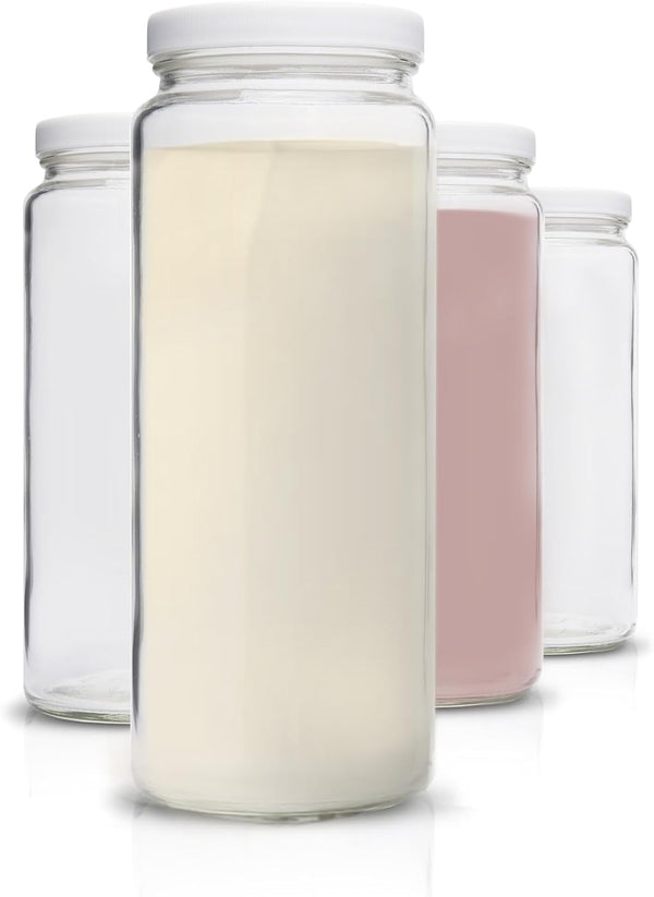 All About Juicing Glass Bottles Set - 32 oz Jars, 4 Pack
