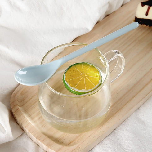 5 Pcs Long Handle Melamine Spoons, Colorful Coffee Spoons for Ice Cream, Cocktail Mixing