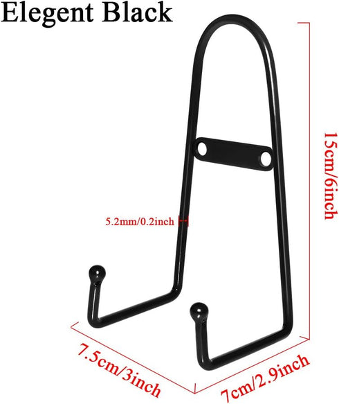 MOCOUM 4 Pack Wall Mount Plate Display Stands, Medium Wall Easel Holder for Decorative Plates (Straight, 6 inch)