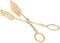 Gold Serving Tongs, Zinc Alloy Bread Clip Salad Food Tongs for Serving Food, 23cm/9.1in X 5cm/2.0in (Gold)