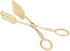 Gold Serving Tongs, Zinc Alloy Bread Clip Salad Food Tongs for Serving Food, 23cm/9.1in X 5cm/2.0in (Gold)