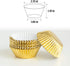 GOLF Standard Size Gold Cupcake Liners, 100 Pack Metallic Baking Cups, Gold Foil Wrappers, Muffin Paper Cases