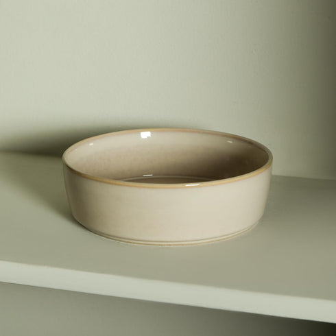 4-Piece Set Stone Lain Eden Pasta Bowl Stoneware, Beige