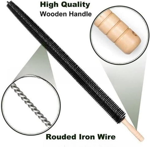 Clothes Dryer Lint Vent Trap Cleaner Brush for Gas and Electric Fire Prevention (29.5 inch)