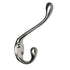 ANGSTROM 5-Pack Double Coat and Hat Hook, Wall Mounted with Screws (Brushed Nickel)