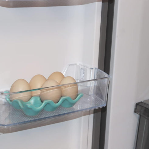 Bealuffe Countertop Dozen 6 Ceramic Egg Holder Egg Tray Porcelain Fresh Egg Holder for Fridge Kitchen Storage Half Cups