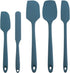 Silicone Spatula Set, 5-Piece Heat Resistant Food Scraper, Perfect for Cooking & Baking (Gray-blue)