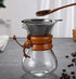 Pissente 400ml Pour Over Coffee Maker, High Temperature Resistant Glass Dripper with Stainless Steel Filter