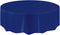 True Navy Blue Solid Round Plastic Table Cover (84") 1 Count - Premium Quality & Elegant Design for Events